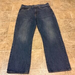 Gap Relaxed Fit Mens Jeans 36x32 Medium Wash Blue 100% Cotton Straight Leg